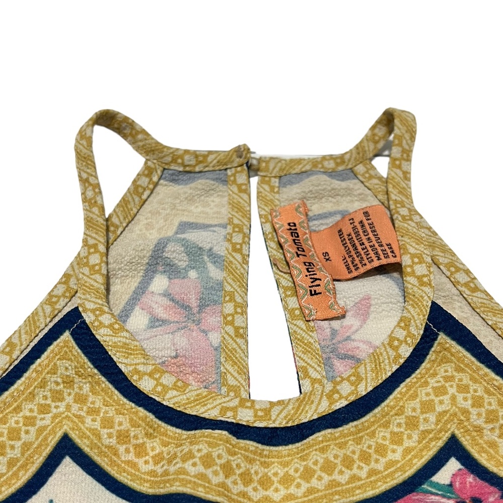 Flying Tomato Tropical Multicolor Tank Top | Women’s XS - Picture 3 of 6